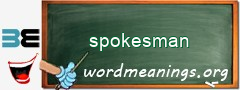 WordMeaning blackboard for spokesman